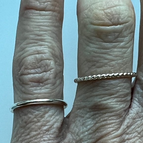 Blue Ruby silver bands - Picture 3 of 3